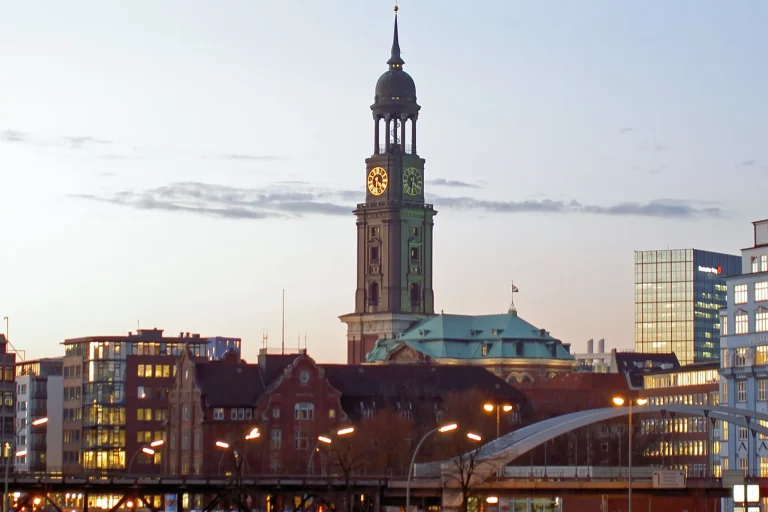 Personeelsreis Hamburg stad sfeerfoto